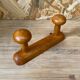 Wooden wall coat rack