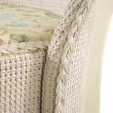 Lloyd Loom Studio style chair with drawer