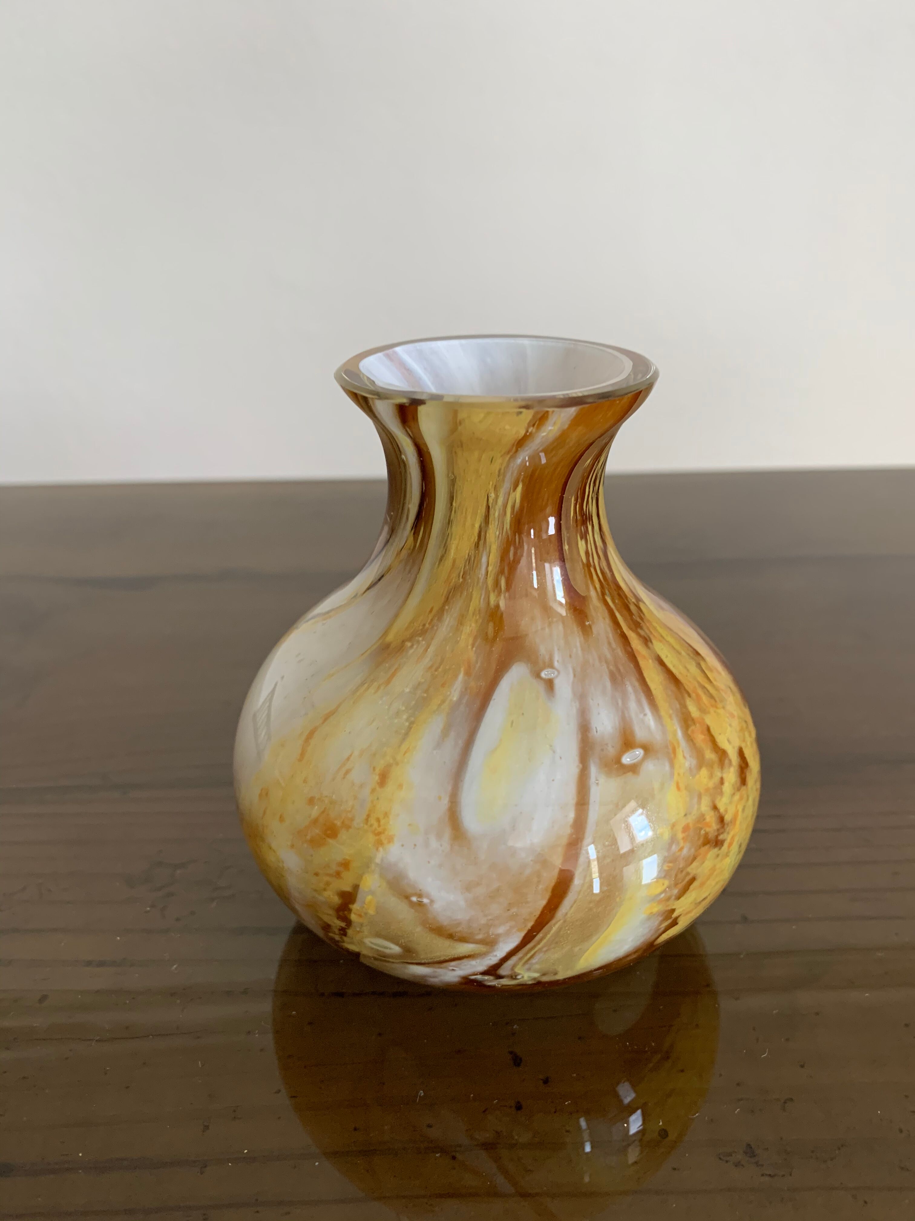 Vintage Murano glass ball vase