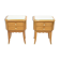 Pair of bedsides in sycamore brass mirror by Jean Pascaud 1940