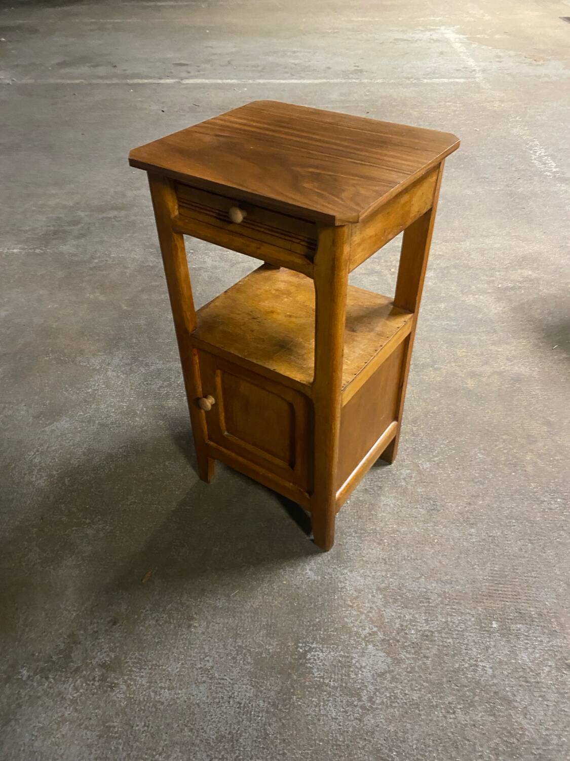 50s wooden bedside table