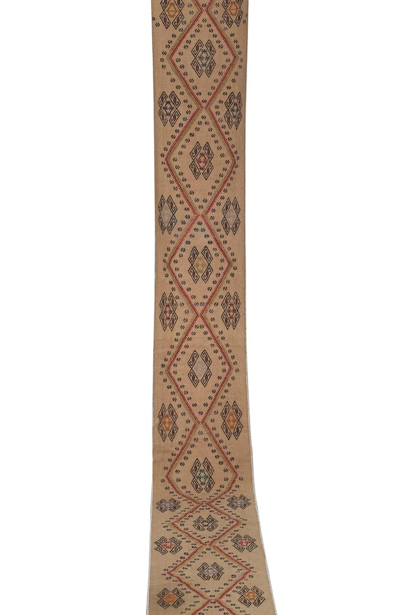 Vintage Turkish hallway rug 50x455 cm