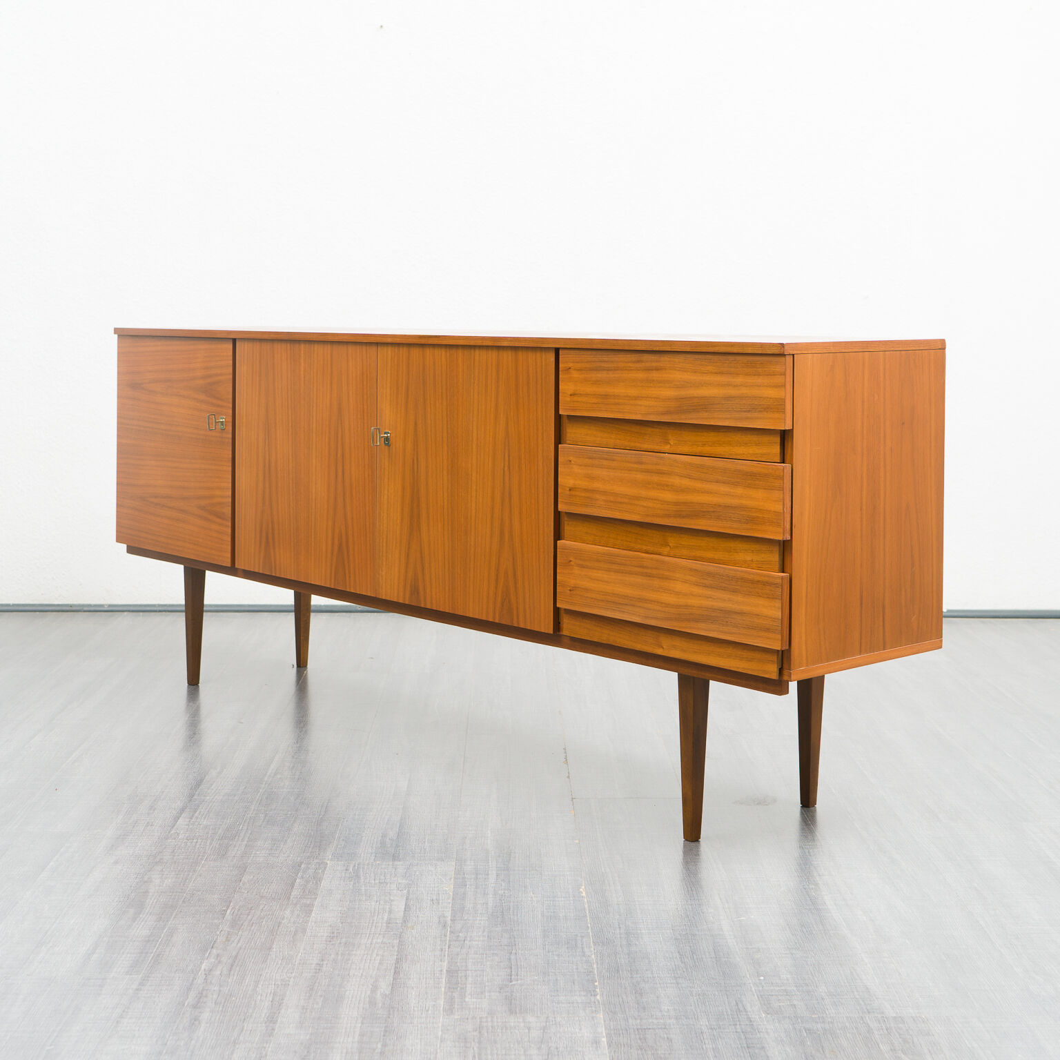 Enfilade 60s, walnut, restored 200cm