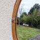 Large bamboo rattan mirror 70 80 Vintage 67 cm x 46 cm Excellent condition
