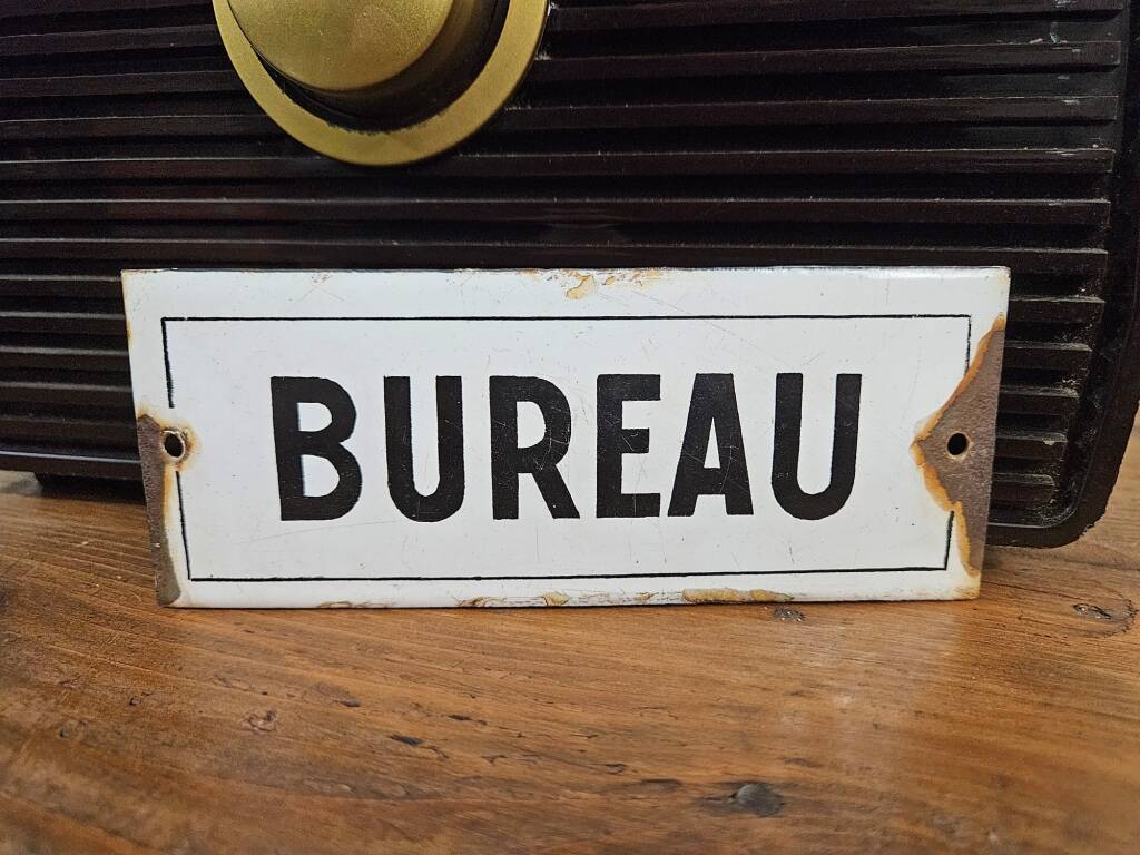 Enameled Office Plate - Old enameled plate