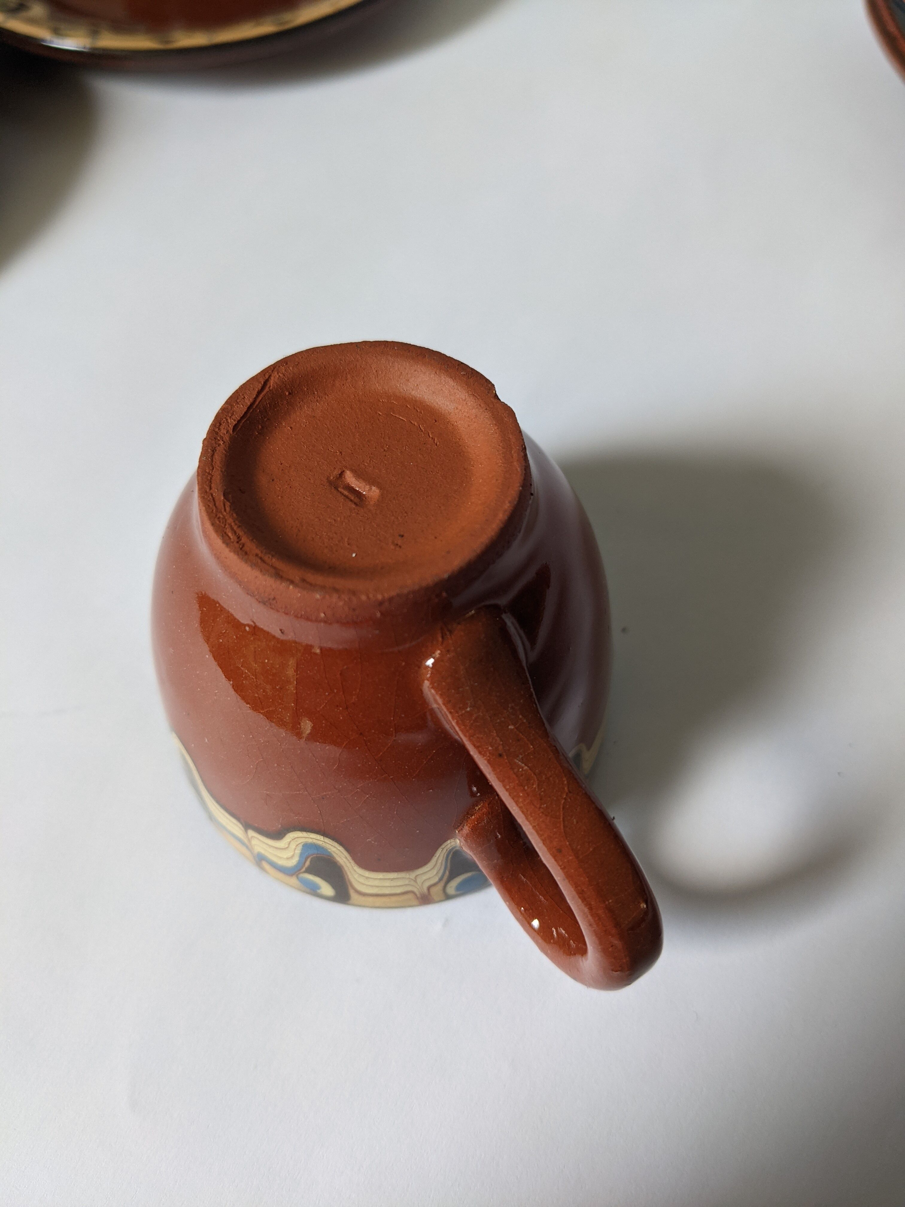 Brown glazed ceramic coffee service