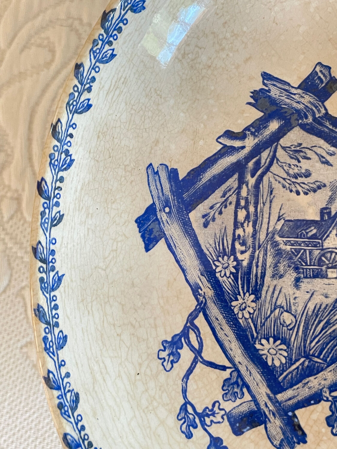 Old Compote Dish Terre de Fer Franco-British Company Sordoillet Cot