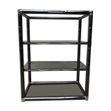 Bamboo-style metal design shelf