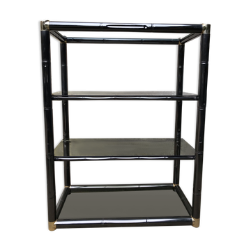 Bamboo-style metal design shelf
