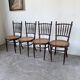 Set of 4 Fischel cane bistro chairs n019