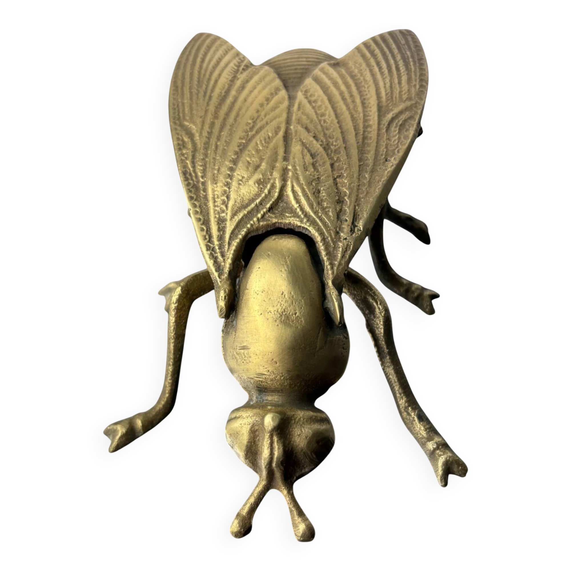 Regency fly ashtray in brass, Spain, circa 1980
