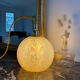 Walker with vintage pink clichy glass globe