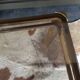 Glass and brass coffee table
