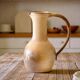Large artisanal carafe in matte stoneware