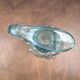 Vintage glass grape bottle – Greenish-blue carafe or soliflore