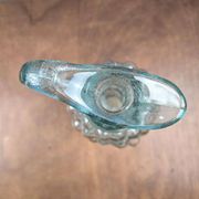 Bouteille raisin verre vintage – Carafe ou soliflore vert bleuté