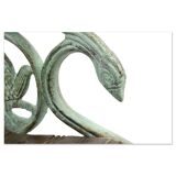 Cast iron and wood garden bench