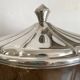 Soupière ovale vintage en inox