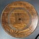 Midcentury brutalist wood turned side table in the style of Charles Dudouyt