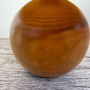 Lampe de chevet en bois tourné boule 1990