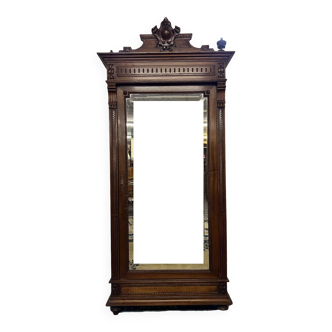 Louis XVI style mirror cabinet in walnut circa 1880