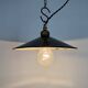 Industrial Black Enamel Light, 1930s