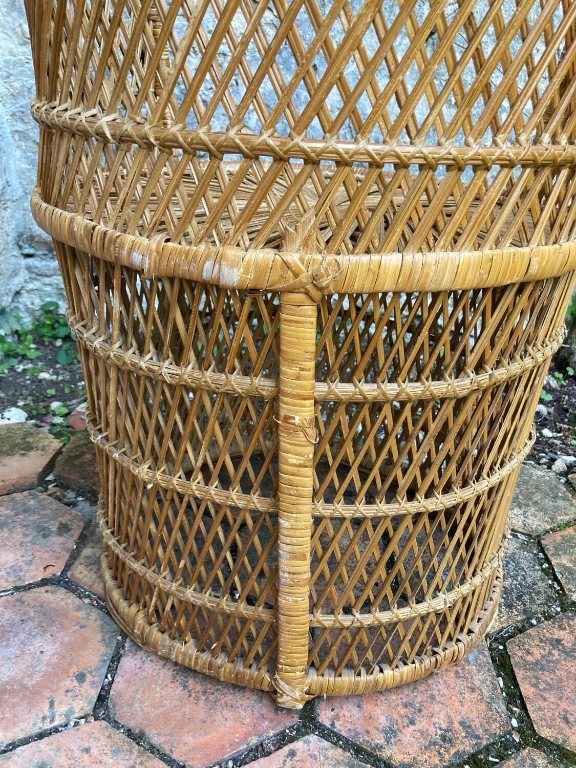 Vintage rattan armchair