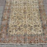 4x6 Turkish handwoven area kilim rug, Turkish wool rug