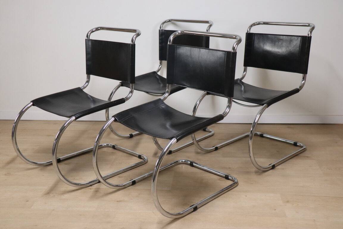 Set of 4 MR10 chairs by Ludwig Mies Van Der Rohe