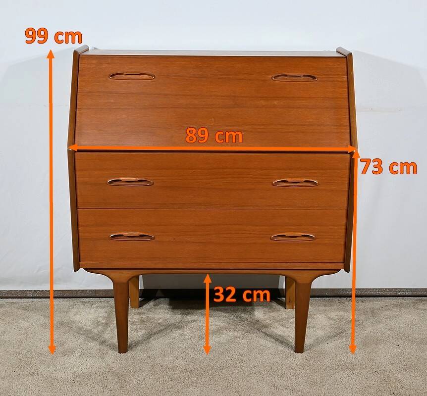 Secretary in Teak, stamped LB Kofod-Larsen, Denmark – 1960