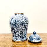 Beautiful Royal Benjarong Ginger Jar or Vase – Blue and Gold