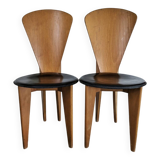 Pair of Calligaris Italian postmodern design chairs