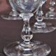 Set 11 Port Glasses White Wine Art Nouveau Crystal engraved Liseron