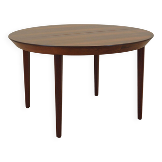 Round rosewood table, Danish design, 1960s, manufacturer: Gudme Møbelfabrik