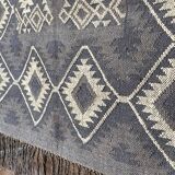Jute-Wool Handwoven Kilim Rug, Living Area, Indian Traditional RUG\CARPET