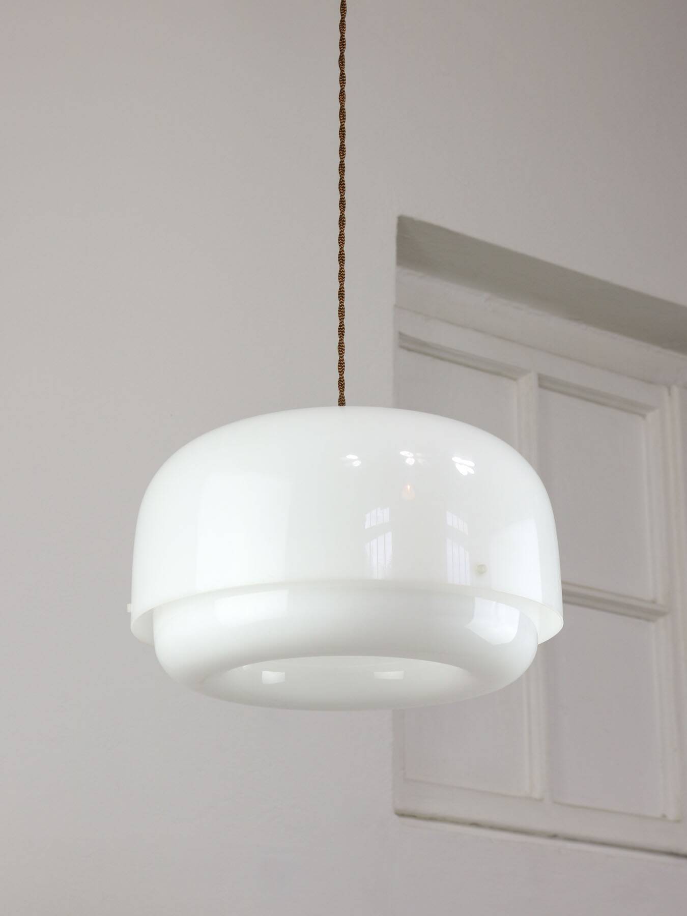 Italian White Medusa Pendant Lamp by Luigi Massoni for Guzzini, 1970s