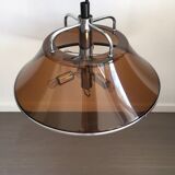 1970's acrylic/chrome 8 bulb hanging lamp.