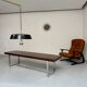 Ancienne et XXL table basse design italien année 70 placage palissandre