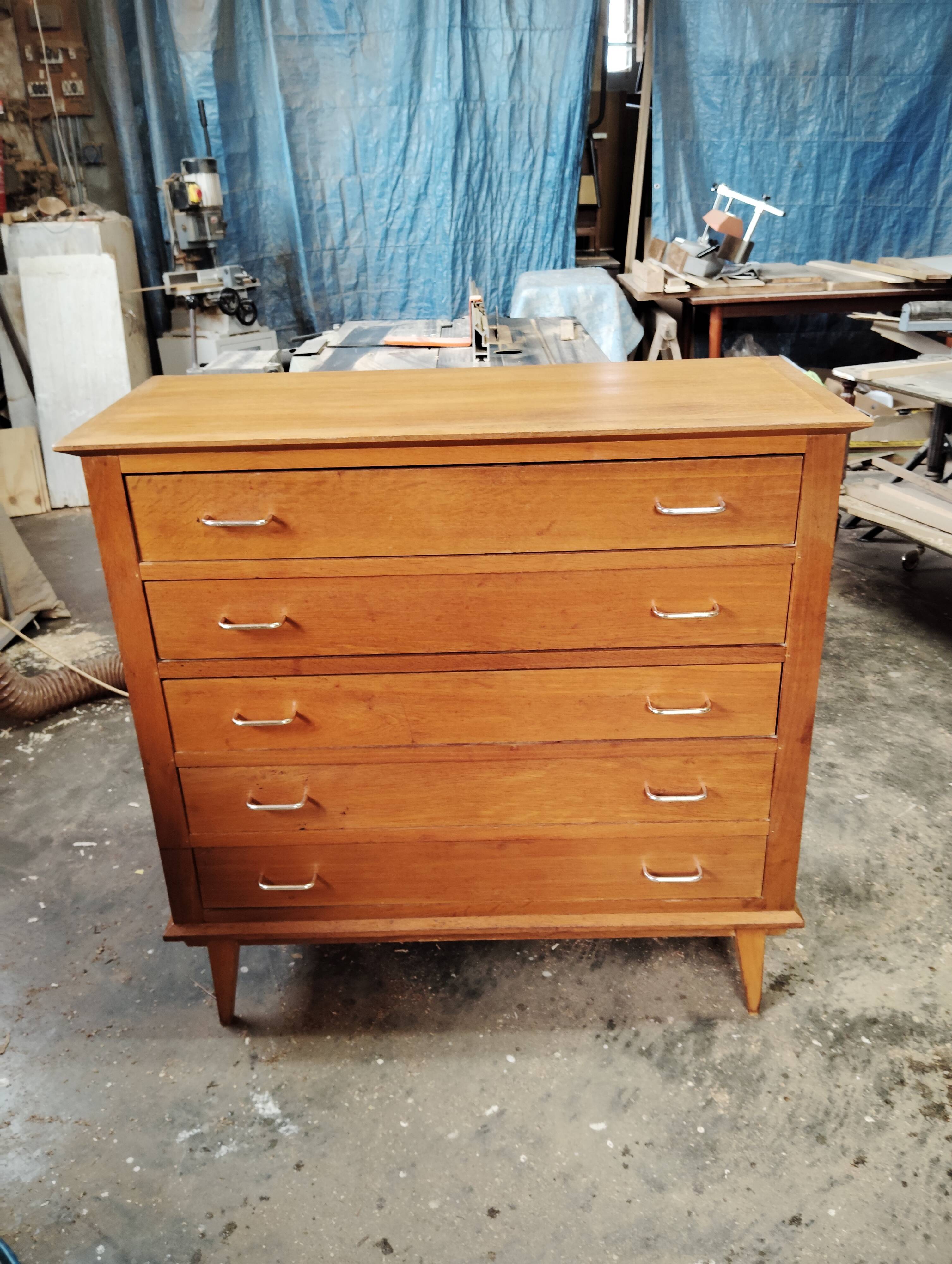 Commode vintage 50s pieds compas