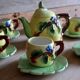 Tea / coffee service in earthenware "Lemon" on display – 15 pieces