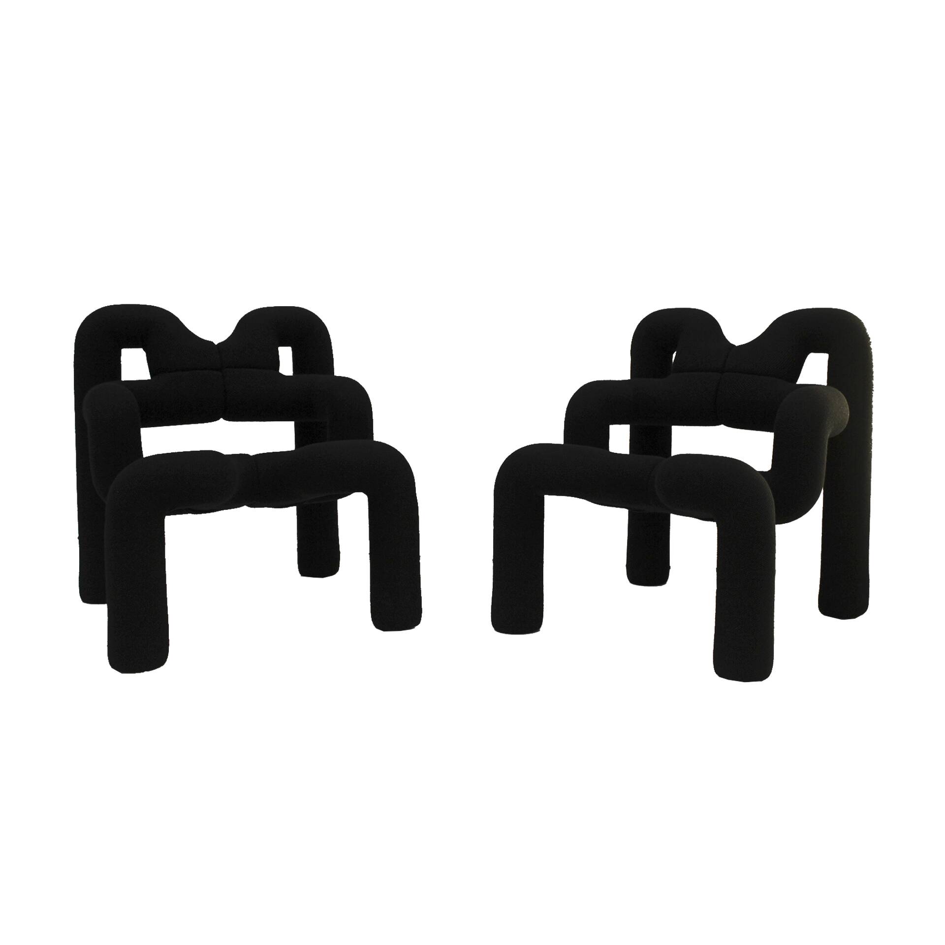 Contemporary Pair of Armchairs Mod Ekstrem Designed by Terje Ekstrom