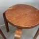 Pair of Artek stools model E60 (rare version with 4 legs), Alvar Aalto