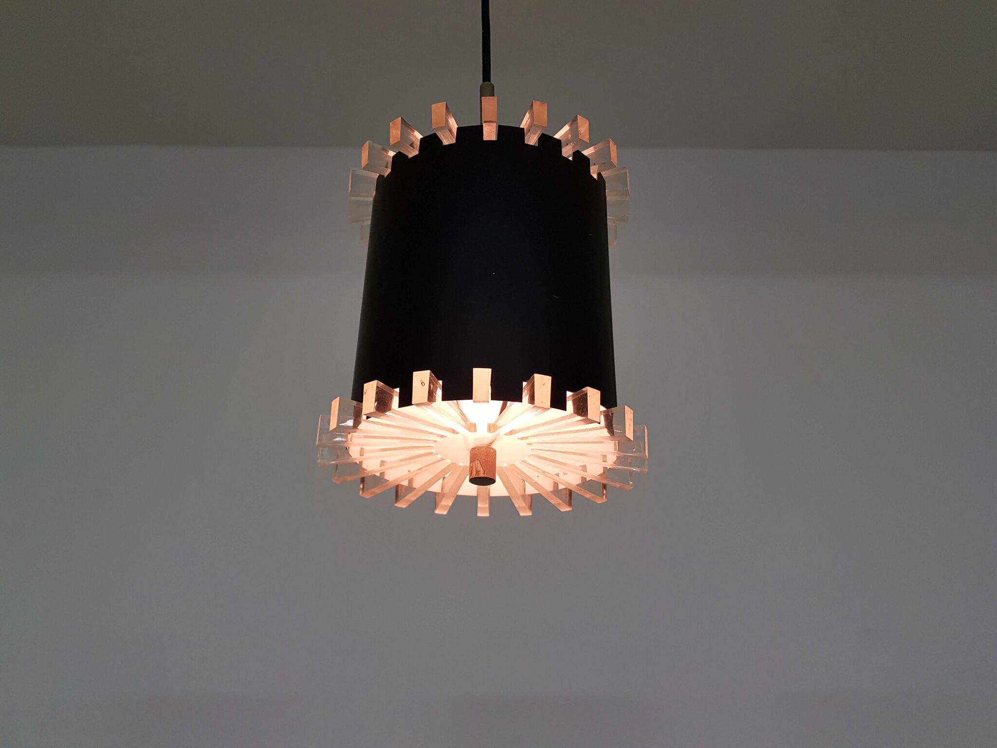 Small mid-century pendant light the Netherlands 1960's