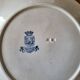 Old opaque porcelain plate gien terre de fer "laurels"