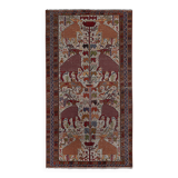 Vintage Turkish Oushak Handwoven Rug 114x217 cm