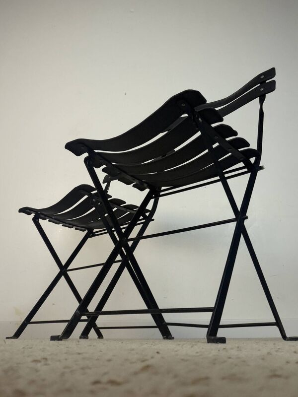 Paire de chaises Celestina Marco Zanuso Zanotta cuir noir
