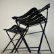 Pair of Celestina chairs by Marco Zanuso for Zanotta in black leather.