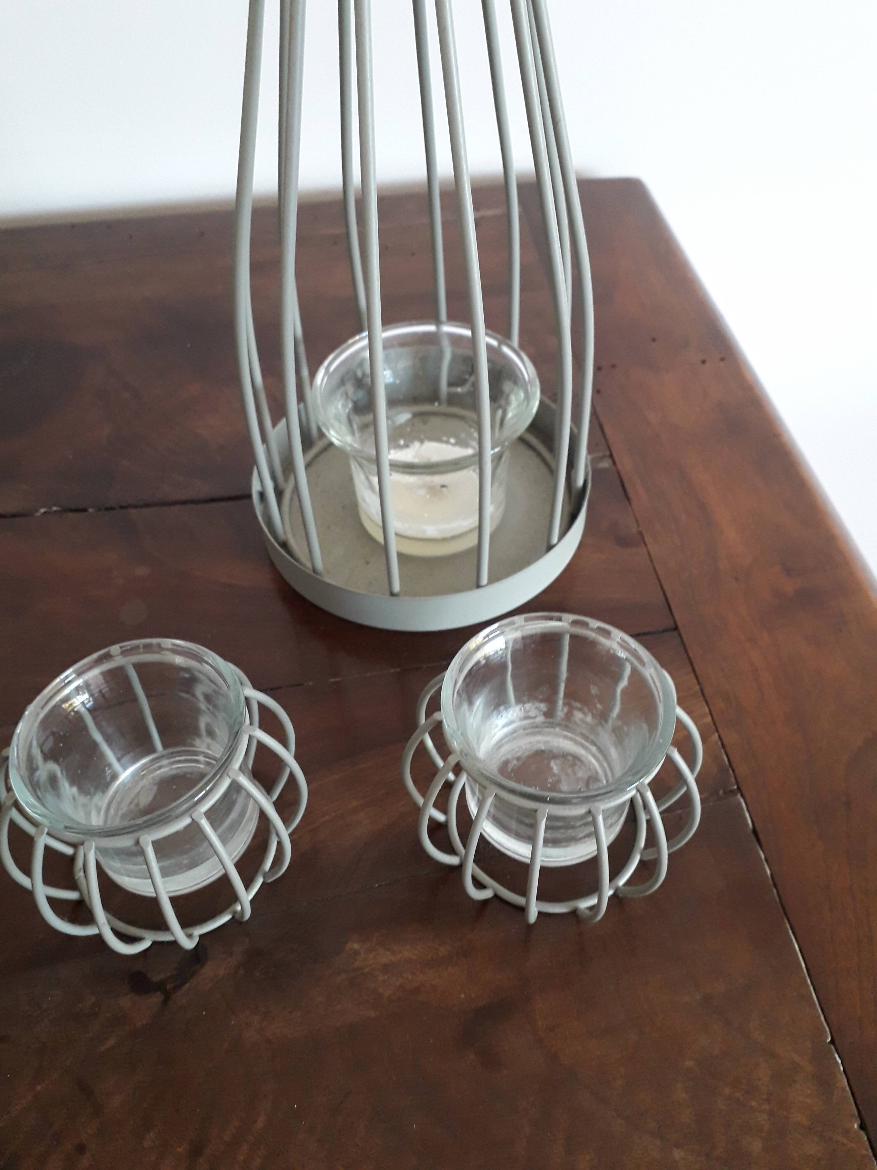 Metal candle holders