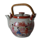 Japanese teapot in painted ceramics