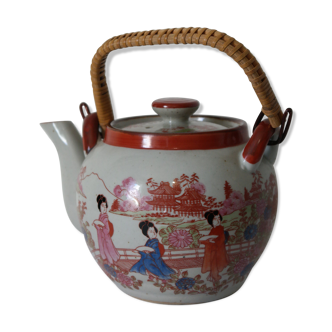 Japanese teapot in painted ceramics